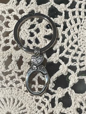 Brighton Crystal Heart Key Ring with Key Fob
